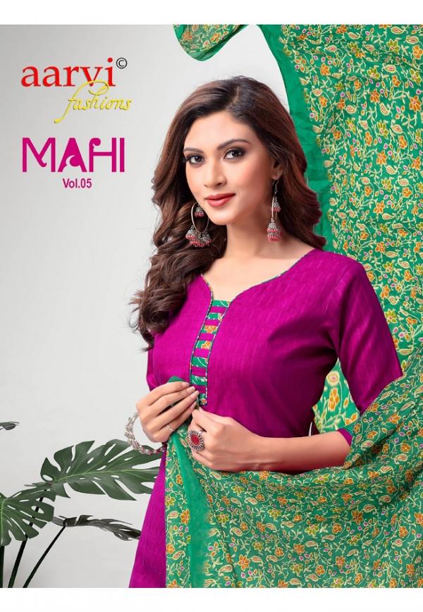 Aarvi Mahi Vol-5 Cotton Designer Readymade Collection